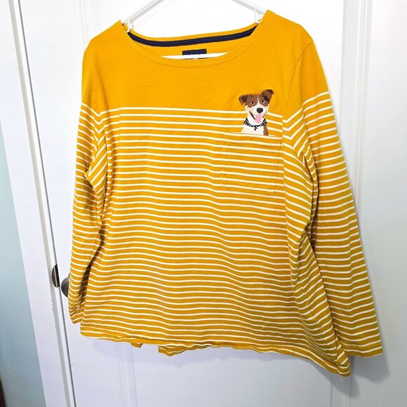 Joules Embroidered Long Sleeve Top- Dog - Picture 1 of 7